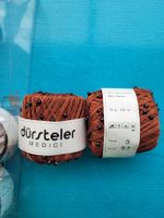 12x Garn Dürsteler Medici Braun,schwarzen Perlen, Pailletten