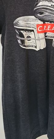 T-shirt homme noir imprimé argent