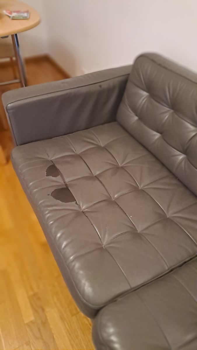 Ikea Divani: LANDSKRONA IKEA 3er Sofa, dunkel grau Leder – Usato da Horw venduto da joa_9rly 4