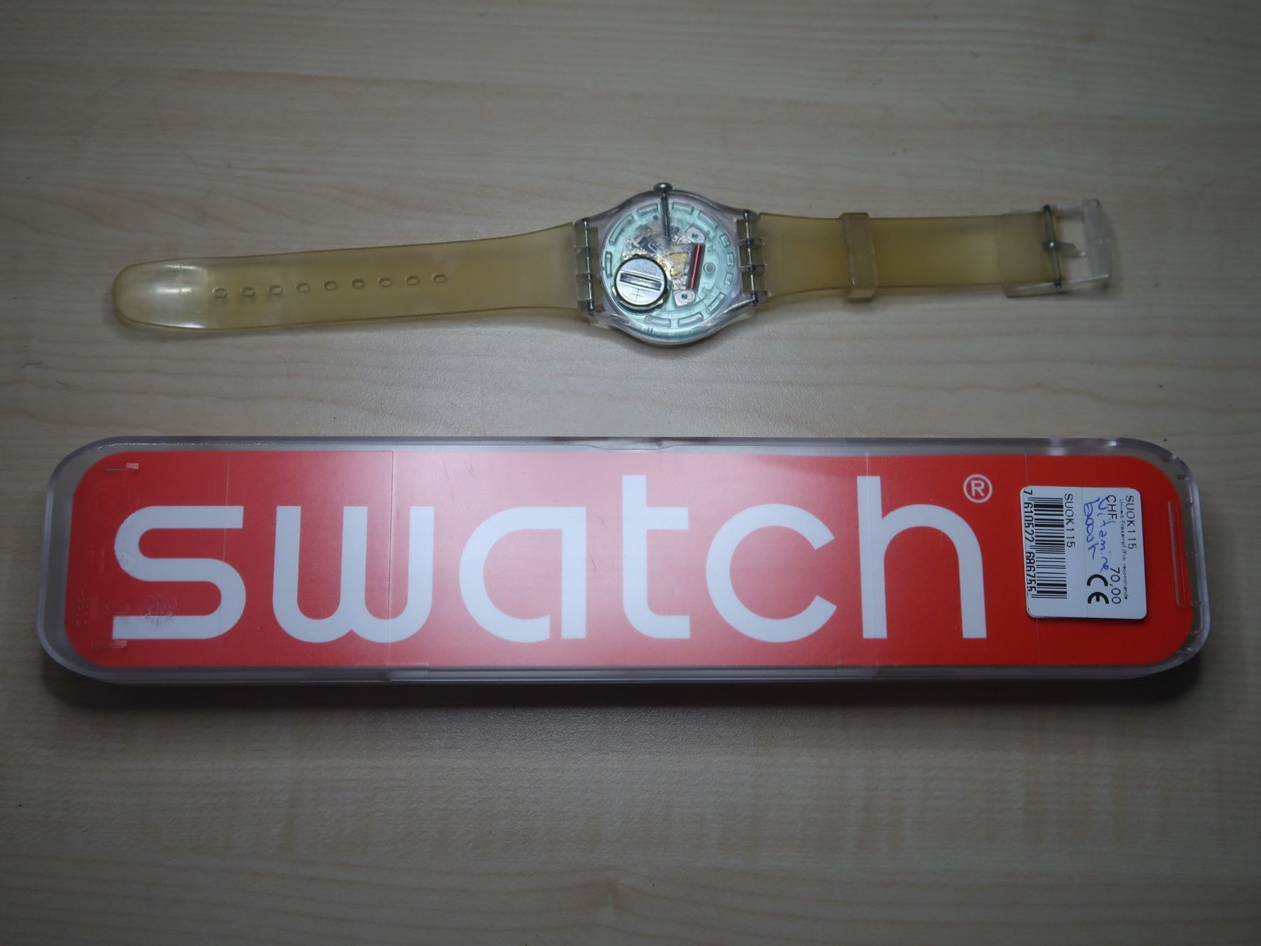 Swatch Orologi: Montre Swatch deco orange – Nuovo e nell'imballaggio originale da Le Lignon venduto da Mamour88 1