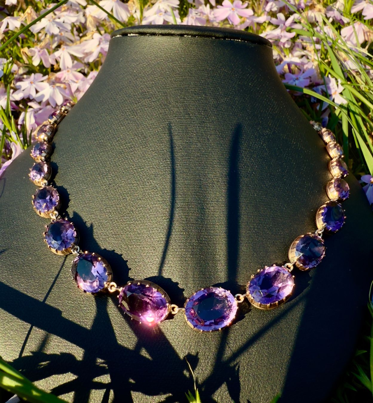Catenine: Amethyst-Rivière Halskette in Roségold – Usato da Embrach venduto da estzeh1 5