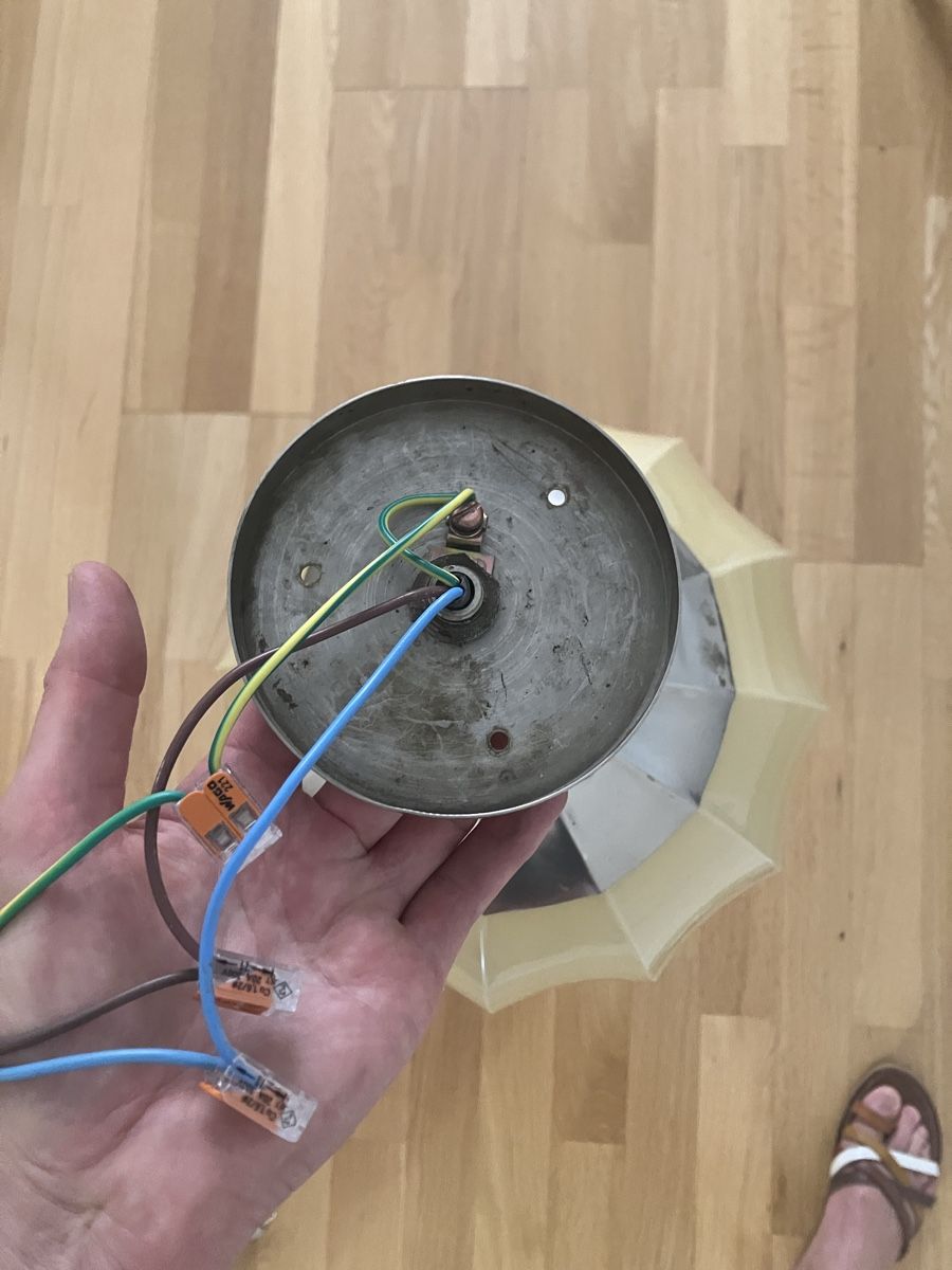 Lampade: Antike Lampe - gelb - aus Glas – Usato da Zürich venduto da 5xnd 3