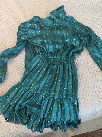 Silvian Hech Kleid in türkis