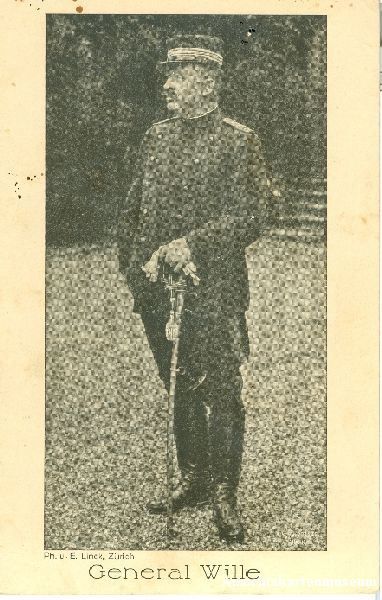 Cartoline postali: General Wille Militär Armee + ca. 1910 – Usato da Emmenbrücke venduto da teestube