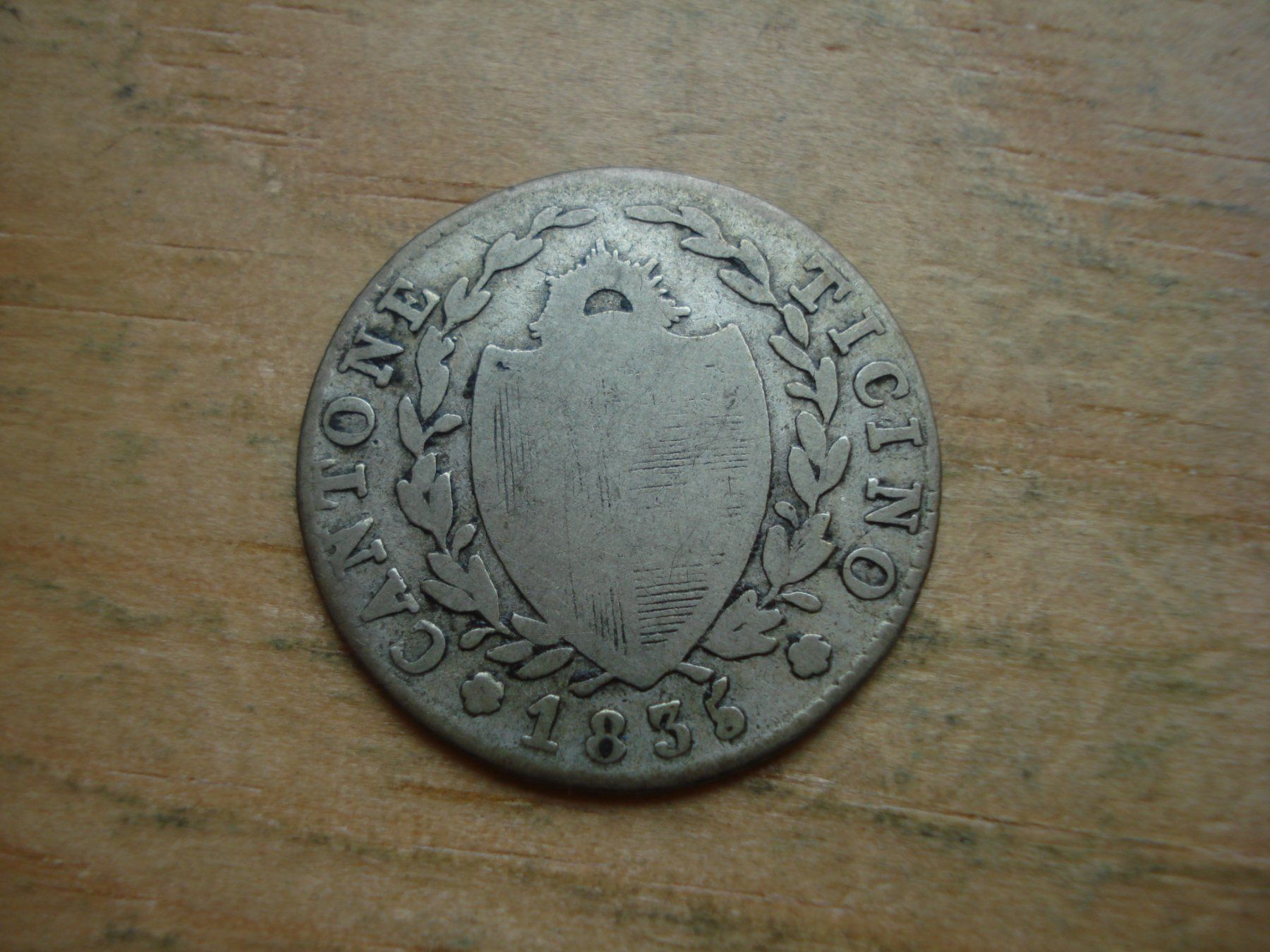 Tutti le monete: (G1) Ticino Quarto Franco 1835 – Usato da Erlach venduto da Net-Coins 1