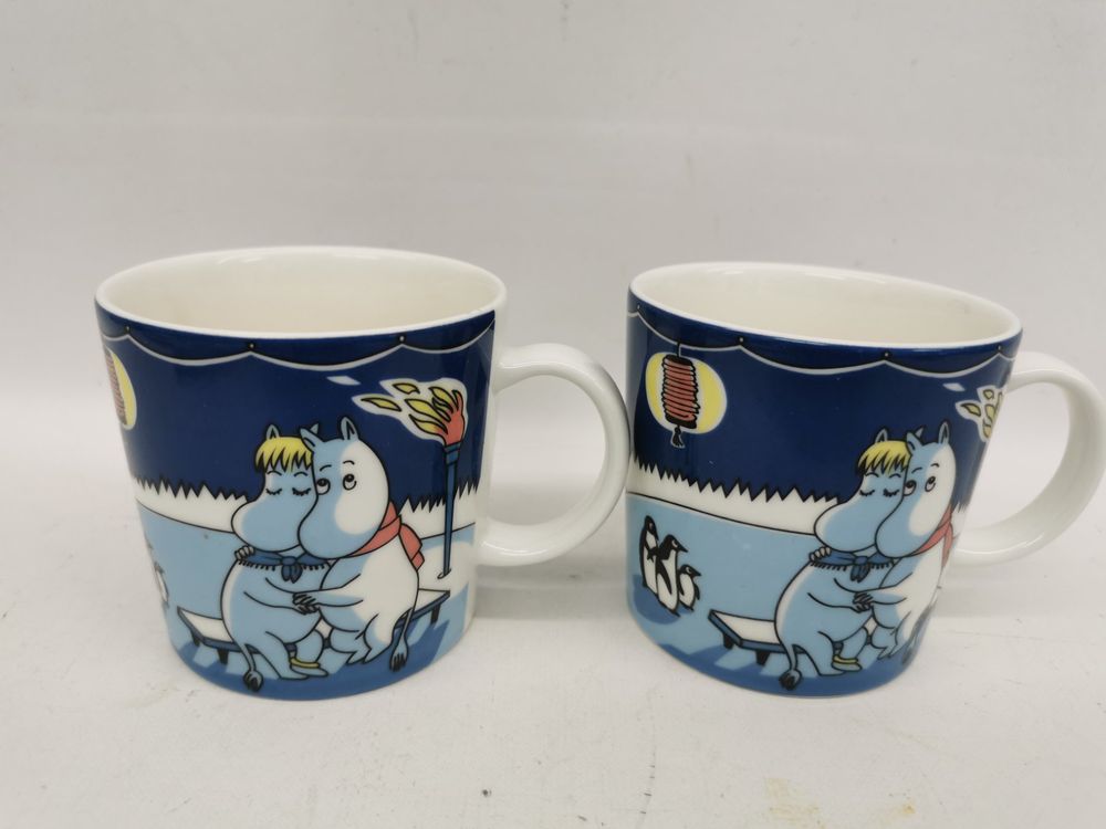Arabia Mumin Tasse 'Love' In Blau – Spülmaschinenfeste Steingut-Tasse Mit Mumin-Motiv