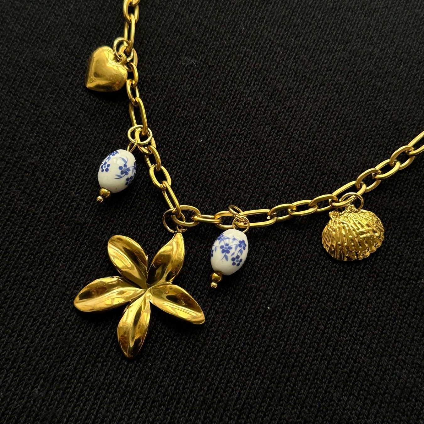 Murano Catenine: 18KGP Charms Panzerkette mit Glass Perlen – Nuovo (secondo la descrizione) da Givisiez venduto da dor_xb9k 1