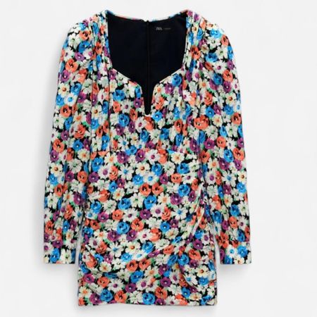 Zara Floral Dress, Long Sleeve