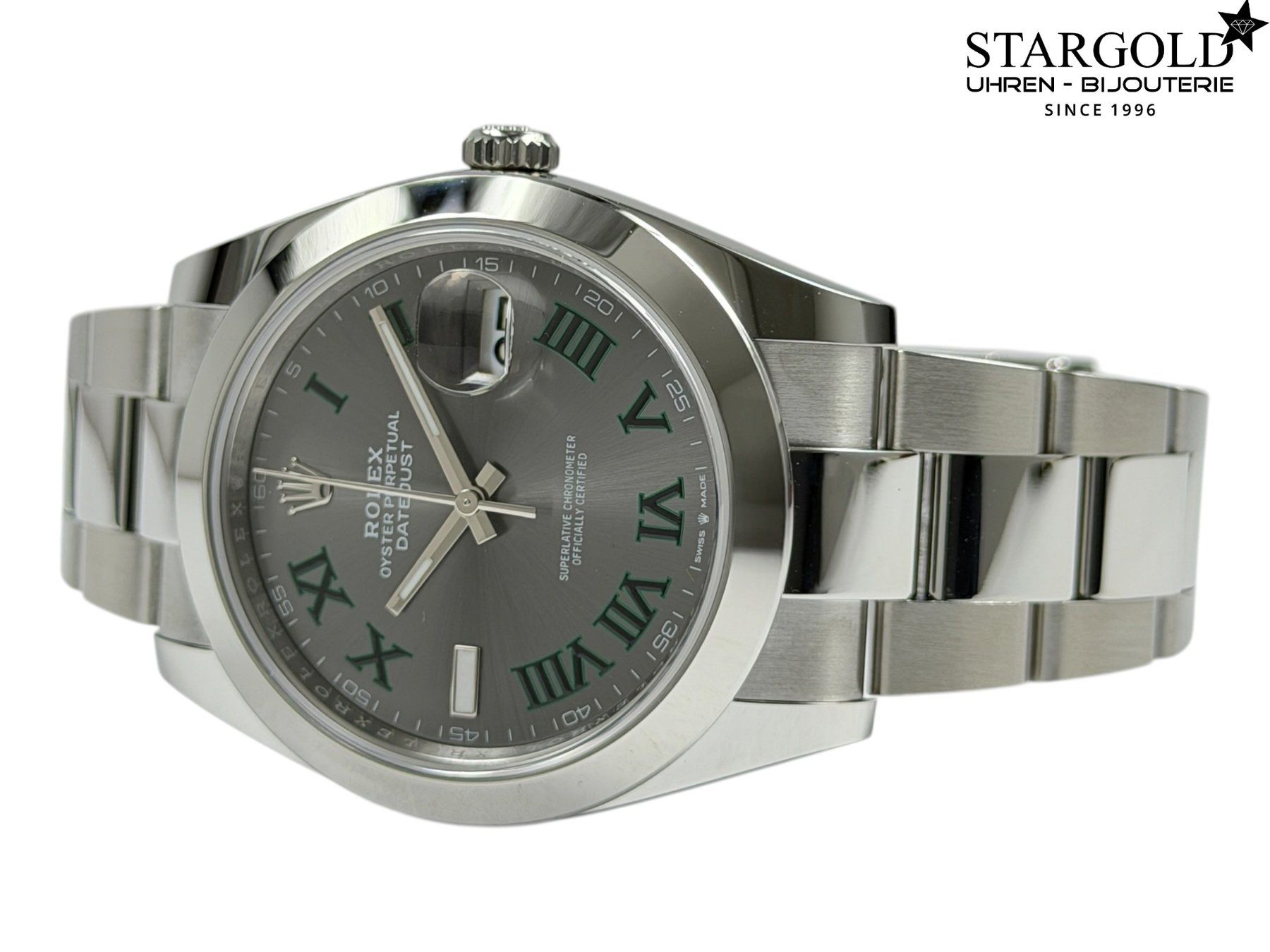 Rolex Uhren: Rolex Datejust 41 Wimbledon - 126300 – Neu und originalverpackt aus Zürich von Stargold-Uhren 1