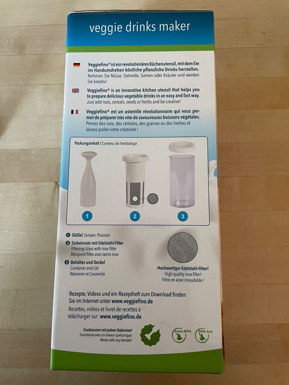 Elettrodomestici da cucina: Veggiefino - Pflanzendrink selber machen – Nuovo e nell'imballaggio originale da Bachenbülach venduto da bri_8sws 2