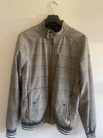 Herren Übergangsjacke im Karomuster, Grösse L - Top Zustand