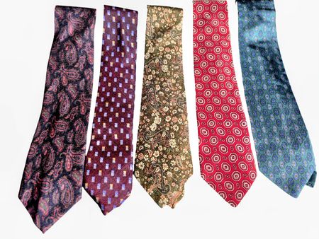 VINTAGE LOT 5x Designer Krawatten/Giorgio Armani/Enrico C...