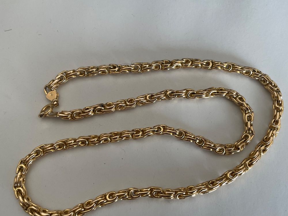 Chaîne forçat, plaqué or jaune, 45 cm - Manillon