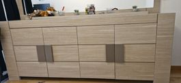 Sideboard mit Spiegel Holzoptik hell Sehr guter Zustand!!!