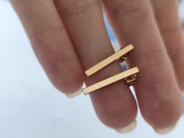 Ohrstecker 585 Gold Längliche Form Rosegold 