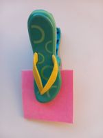Sommerliche Flip Flop Klammer, Halter, Türkis, Neuwertig!