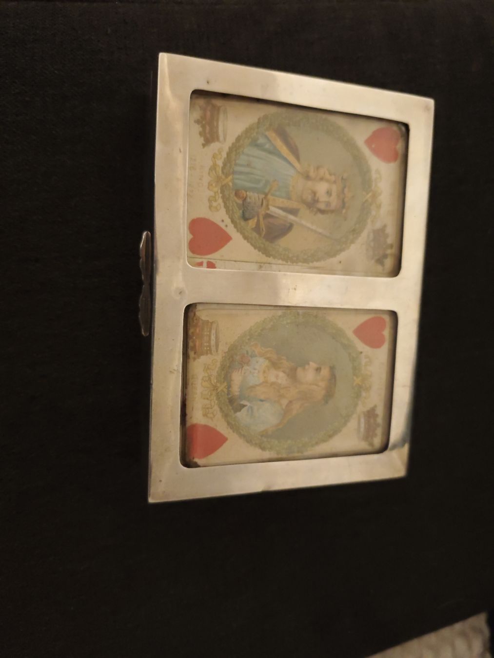 Dosen: Antique Silver box  925 Card Box with Playing Cards Set – Gebraucht aus St moritz von apog