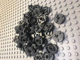 Lego 32x Platten 2x2 rund (4032) dunkelgrau