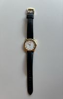 Armbanduhr Zeno Quartz Goldfarben Lederband defekt