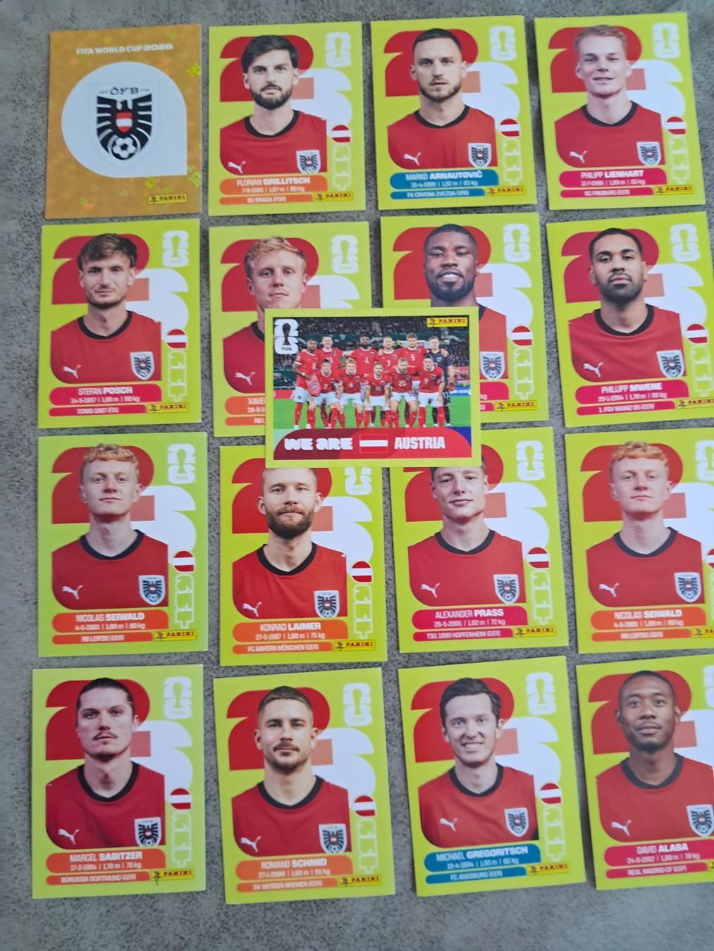 Panini Cartes à collectionner: 17 x Paninisticker 2026 / Östereich – Neuf (Voir description) à Weinfelden par Da-ryn01