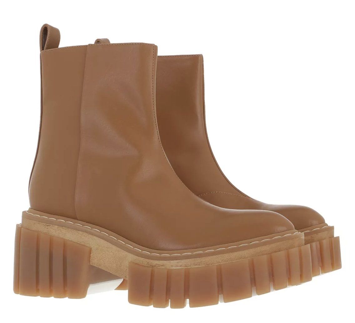 Scarpe da donna: STELLA MCCARTNEY Emilie Boots Leather Camel Stiefelette ... – Nuovo e nell'imballaggio originale da Chur venduto da Jacki09