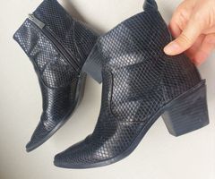 STIEFEL 36 LEDER STIEFELETTEN ZARA Schuhe BOOTS TOP zu JEANS