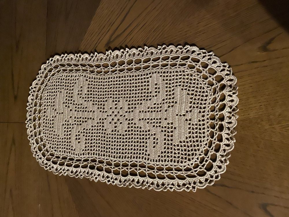 Yizunnu Handgehäkelter Tischläufer – Vintage Spitze, Baumwolle, 40x180 Cm, Weiß