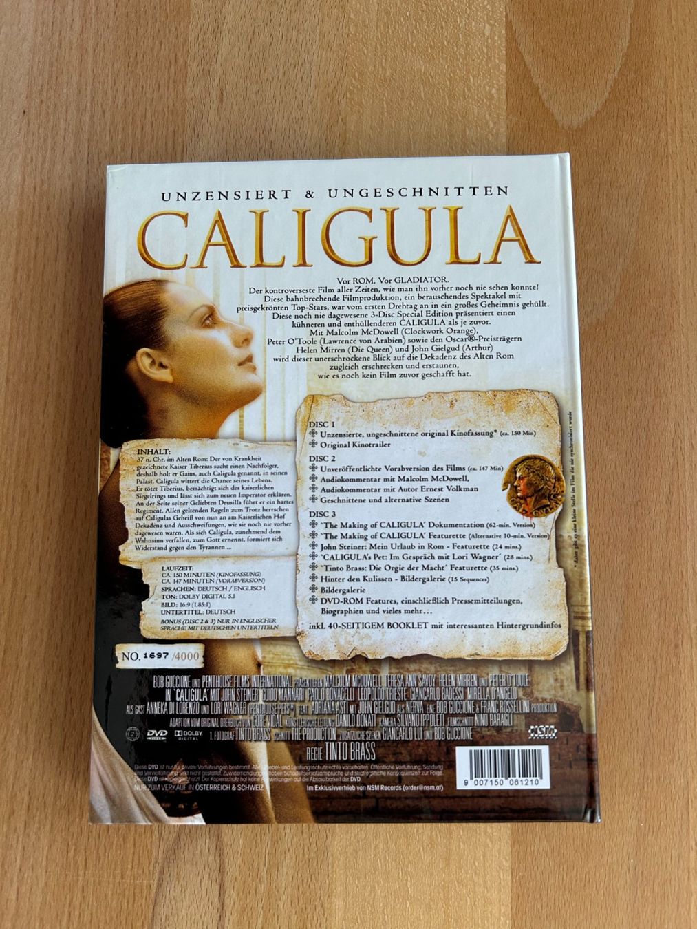 Tutti i DVDs: Caligula (1979) - 3-Disc Imperial Edition – Usato da Bubikon venduto da cinerama01 1