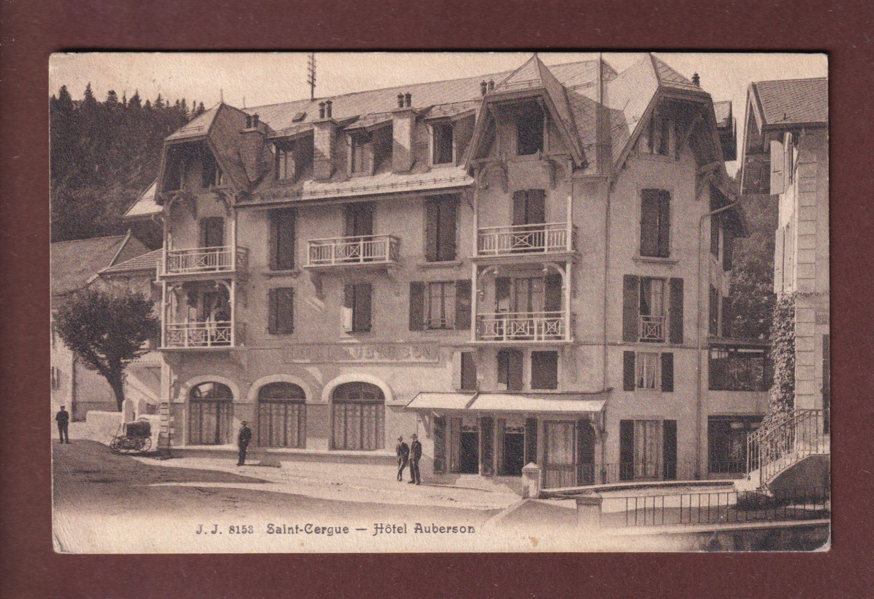 Cartoline postali: SAINT-CERGUE - Hôtel Auberson - 1910 – Usato da Pully venduto da nicecards