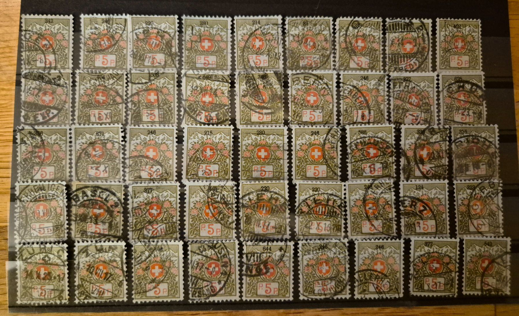 Tutti i francobolli: Lot de timbres taxe CH – Usato da Vionnaz venduto da Rcf1 8