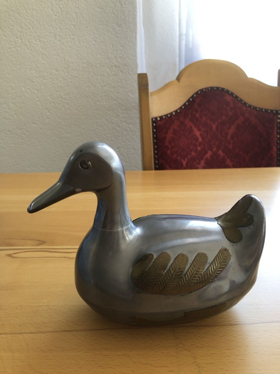 Figuren: Metallente Dose Vintage Deko ca. 26cm – Neu (gemäss Beschreibung) aus Worb von Tyra07