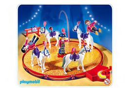Playmobil Zirkus Pferdedressur Manege Drehmanege Artisten