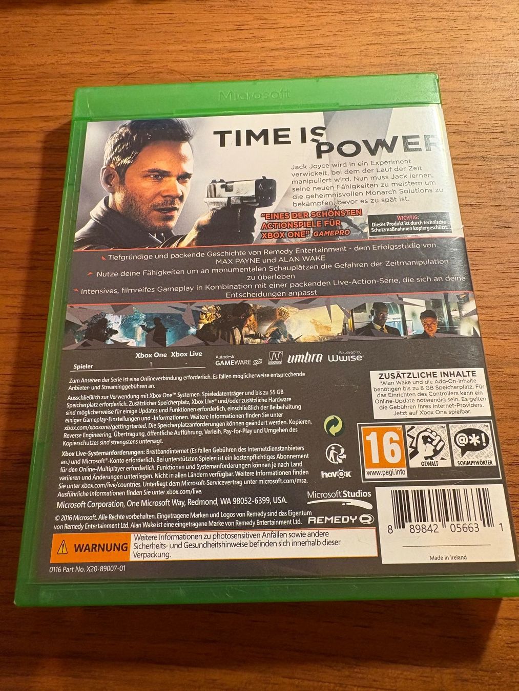 Microsoft Jeux: Quantum Break XBOX ONE guter Zustand – D'occasion à Ehrendingen par leoman18 1