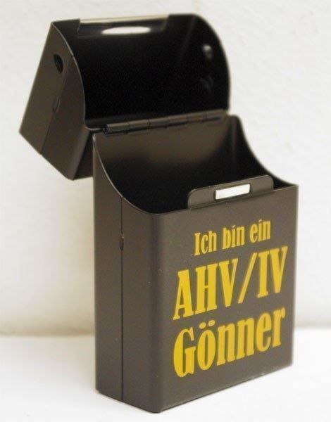 Altri Prodotti per fumatori: originelle Zigaretten-Box aus Metall – Nuovo e nell'imballaggio originale da Meggen venduto da Brockitare 1