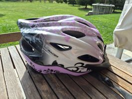 Casco da bici Racer, come nuovo, taglia regolabile, rosa.