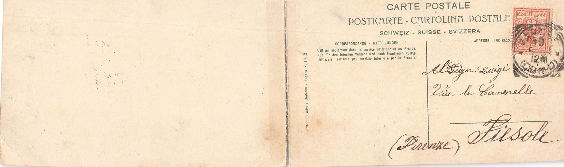 Cartoline postali: Lugano Paradiso (TI) Panorama Alte Ansichtskarte – Usato da Biasca venduto da Blenio71 1