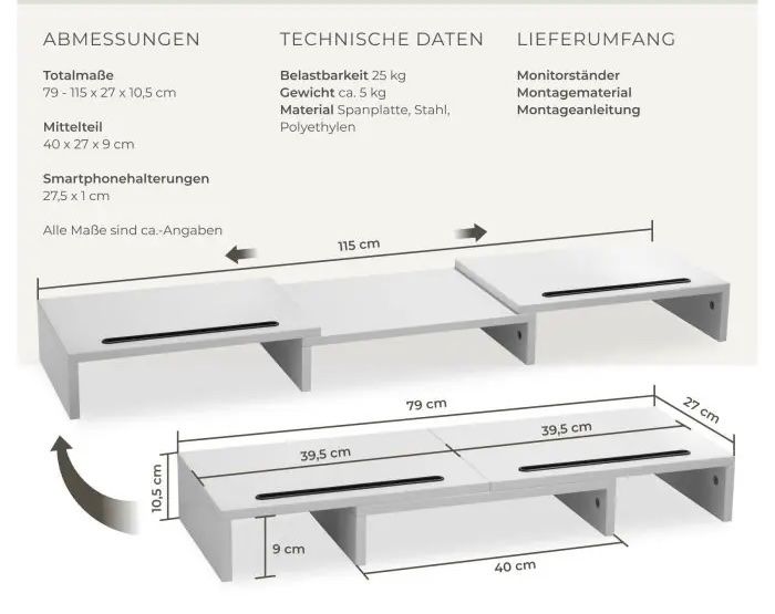 Bildschirmhalterung: Monitorständer Bozen – Neu und originalverpackt aus Oberegg von MR-shop 4
