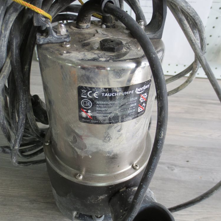 Schmutzwasser-Tauchpumpe Edelstahl Typ E-ZW 80 KS mit Kompaktschwimmer main image 1