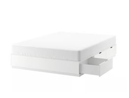 Doppelbett mit Stauraumschubladen-IKEA Nordli