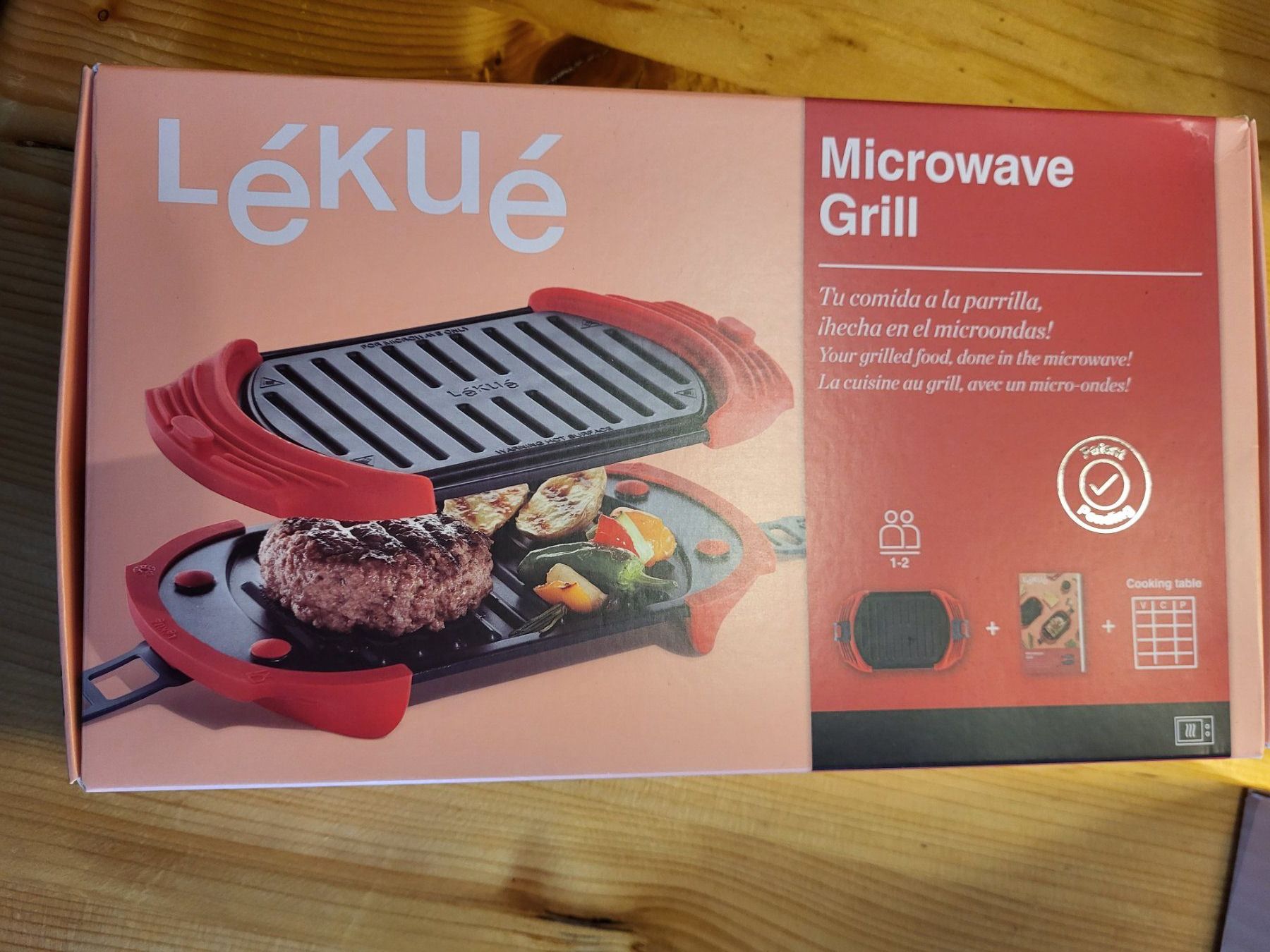 Küchengeräte: Tischgrill/Lku-Grill-for-microwave/28 – Neu und originalverpackt aus Siebnen von KiKla-Siebnen 3