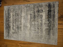 Moderner Teppich 120x170cm, Grau/Schwarz, Top Zustand!
