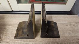 2 ferma libri in legno con borchie