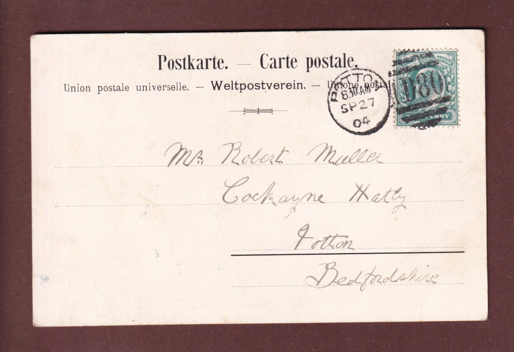 Cartoline postali: MÜRRENBAHN - Eiger - 1904 – Usato da Pully venduto da nicecards 1