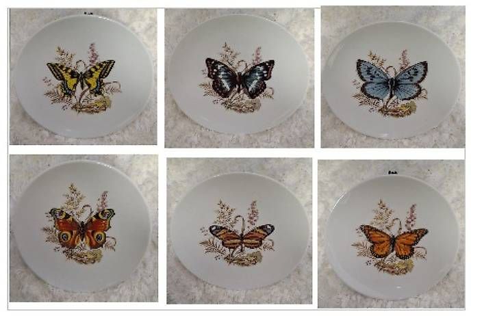 Teller: 6er-Set Hasler Schmetterling-Teller – Gebraucht aus Basel von Dawid1713