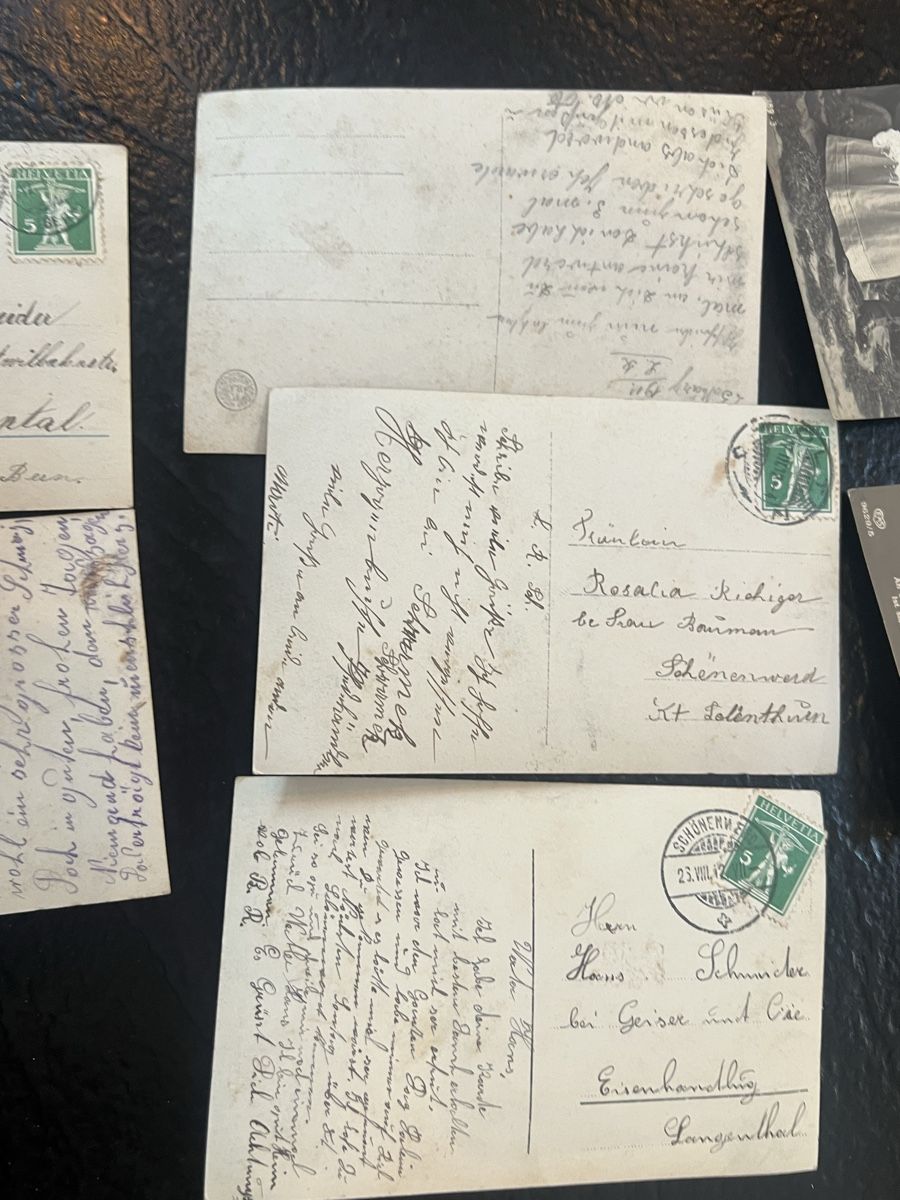 Alle Briefmarken: 6 alte Ansichtskarten Schweiz belleepoque liebe – Gebraucht aus Laufen von Belezza 8
