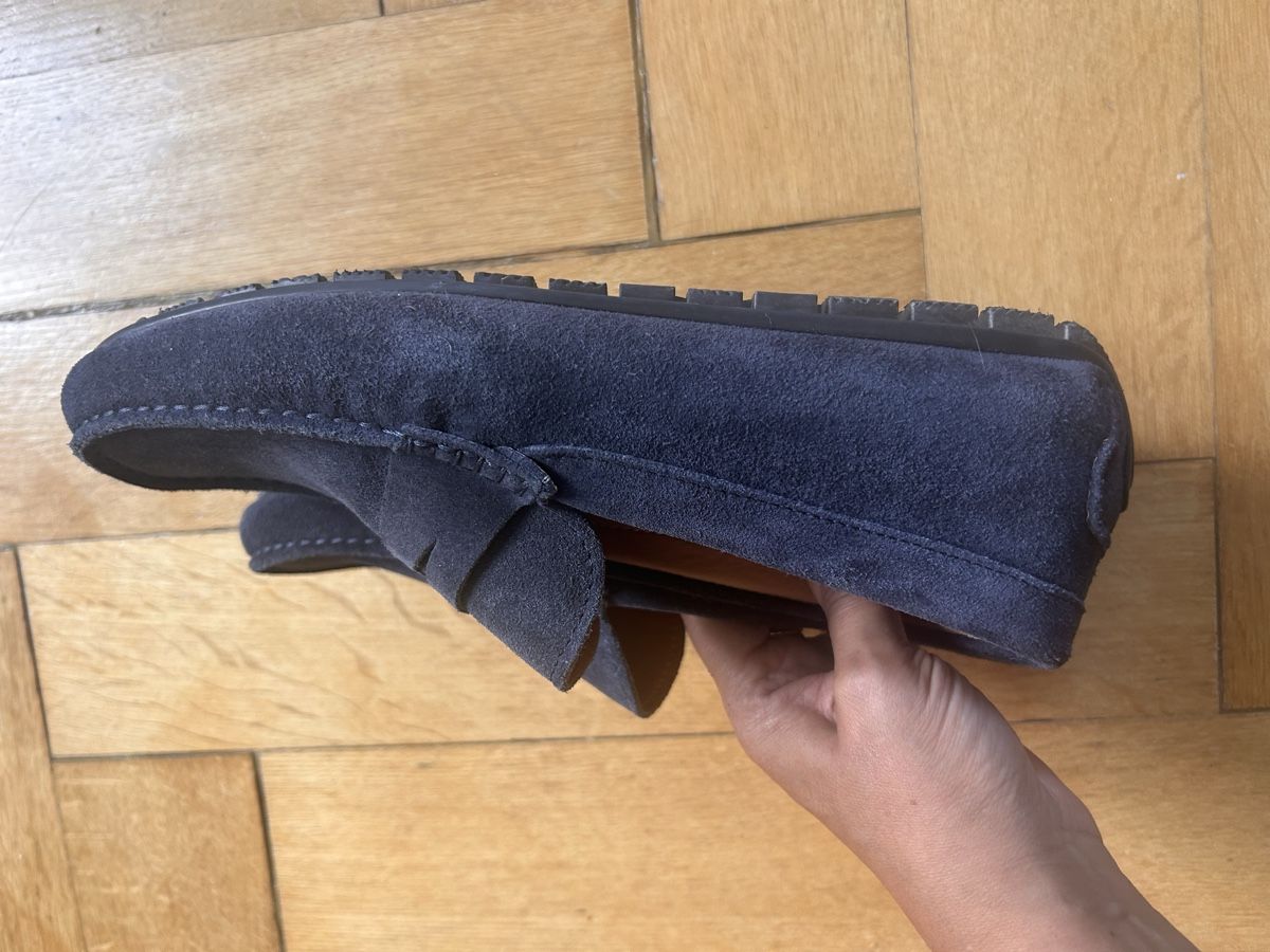 Scarpe da uomo: Loafers dunkelblau Wildleder, Grösse 41 – Nuovo (secondo la descrizione) da Bern venduto da FreitagsSachen22 5