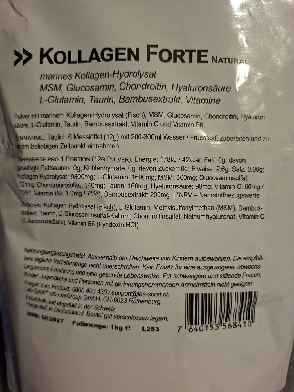 Lee-Sport Cibi & Specialità: Kollagen Forte – Usato da Luzern venduto da LukiMeini 1