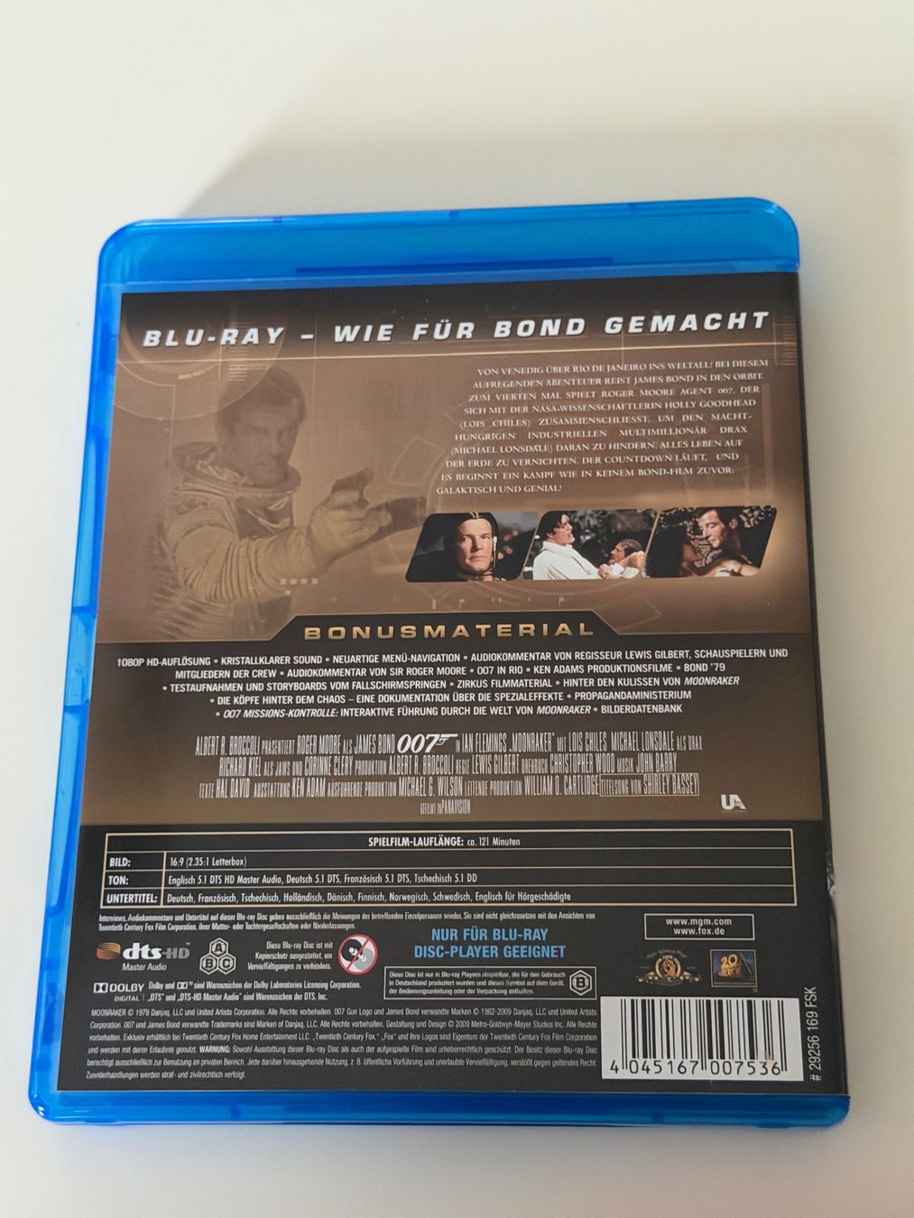 Tutti i DVDs: James Bond 007 - Moonraker Blu-ray – Usato da Altstätten SG venduto da sheamus 1