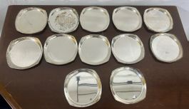 [VINTAGE]: 12er Konvolut versilberte WMF Untersetzer