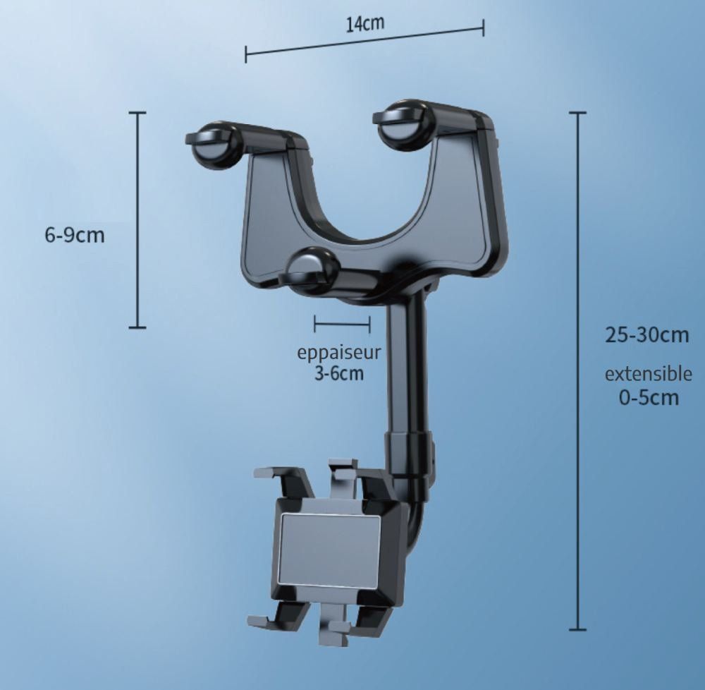 Staffe: Support retrovisieur extensible pour téléphone 5.8-9cm – Nuovo e nell'imballaggio originale da Morges venduto da Carskin 7
